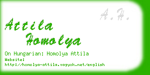 attila homolya business card